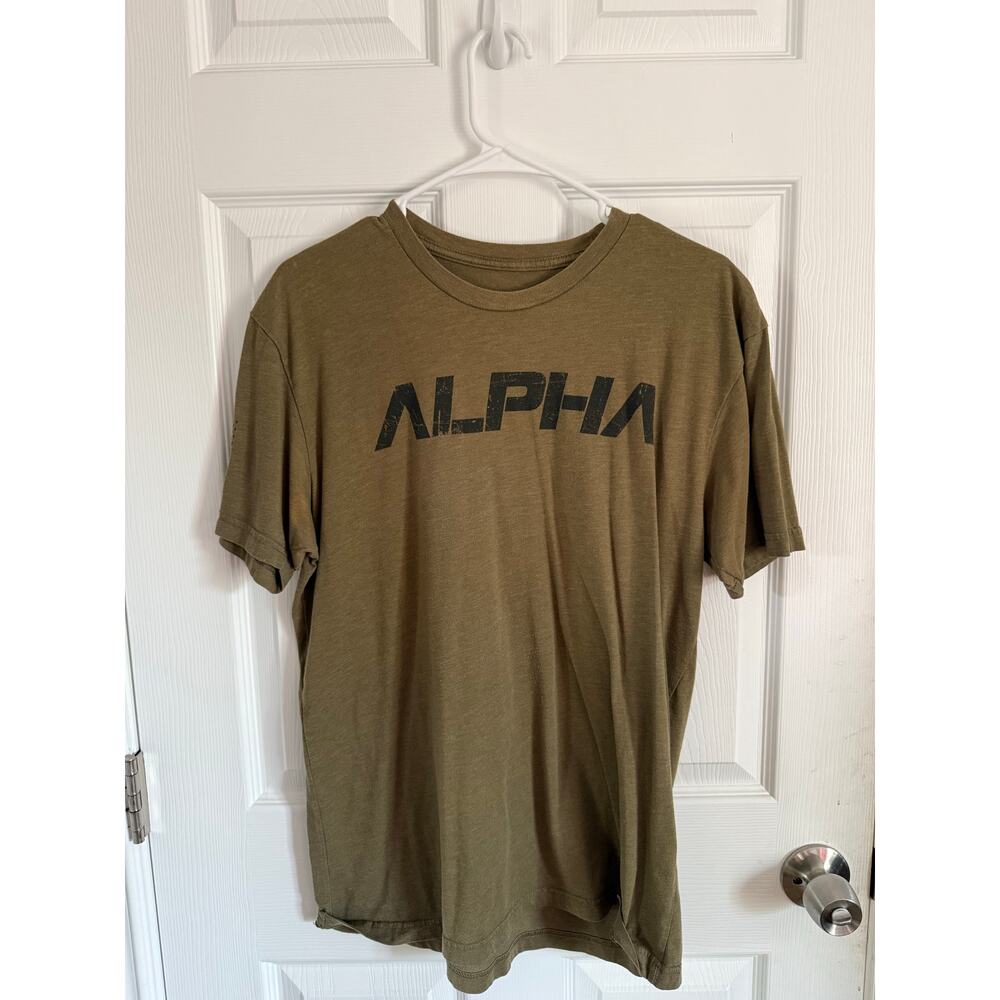 Steel Supplements Alpha Olive Green T-Shirt Large